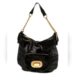 BADGLEY MISCHKA Connie Black Luxurious Hobo Bag.
